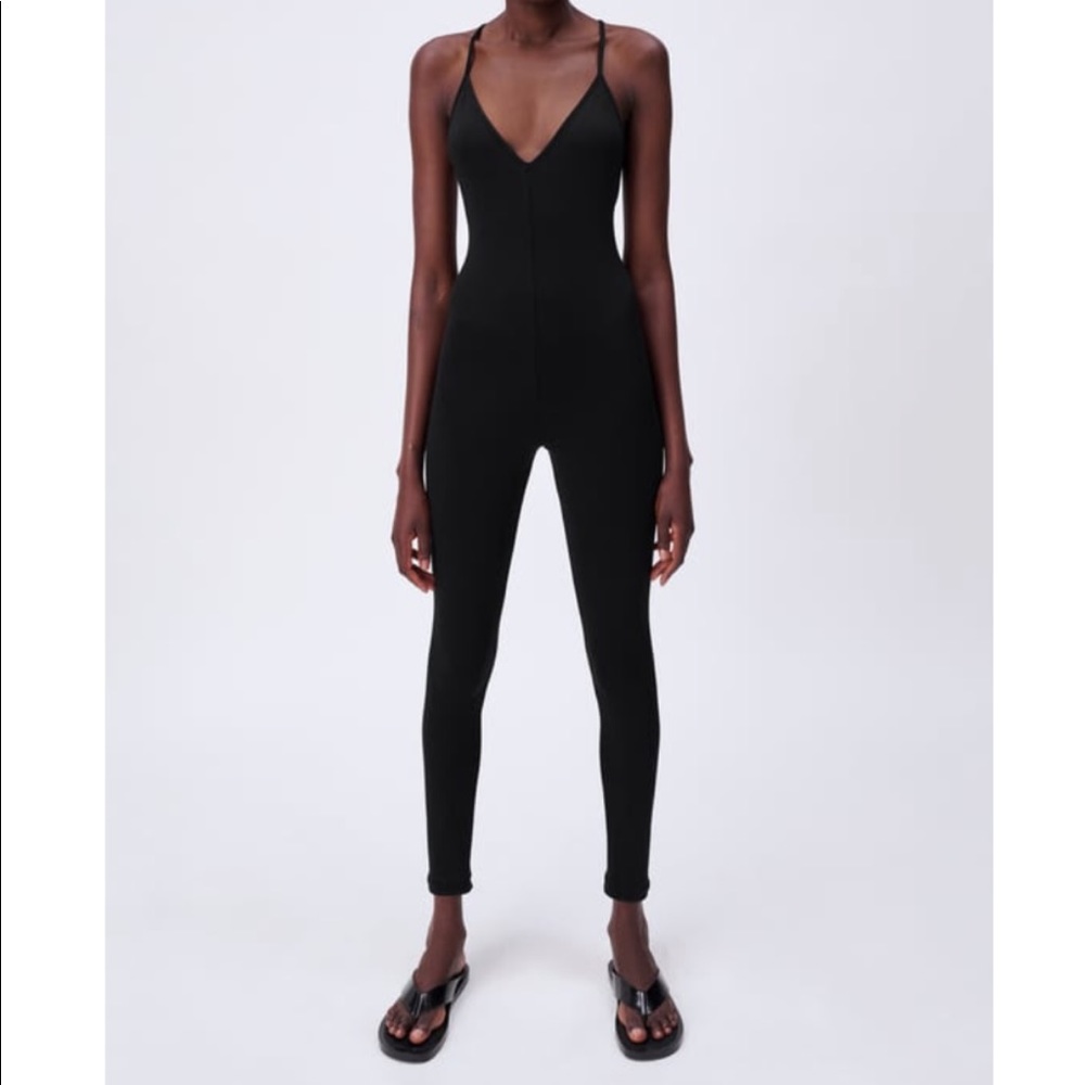 Zara fitted jumpsuit long size M NWT